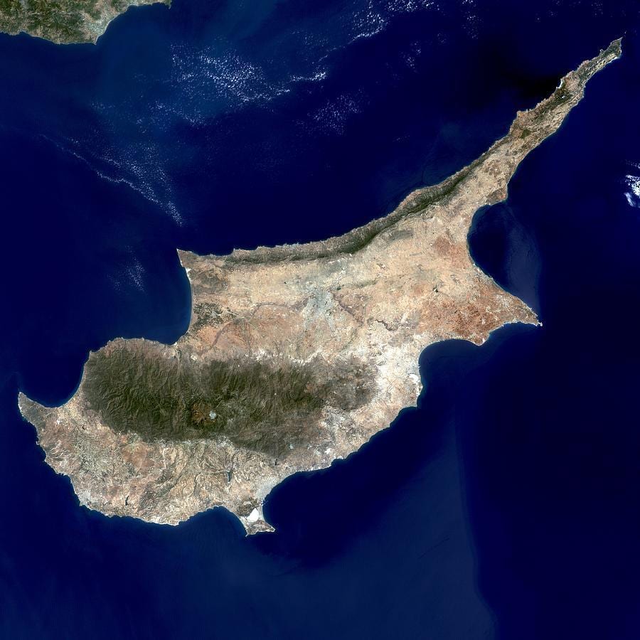 Küpros map satellite