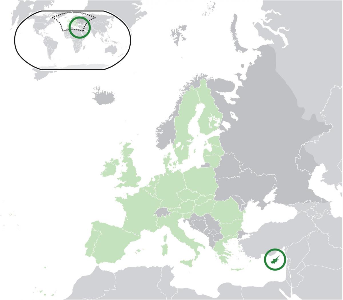 euroopa kaarti näidates, Küpros