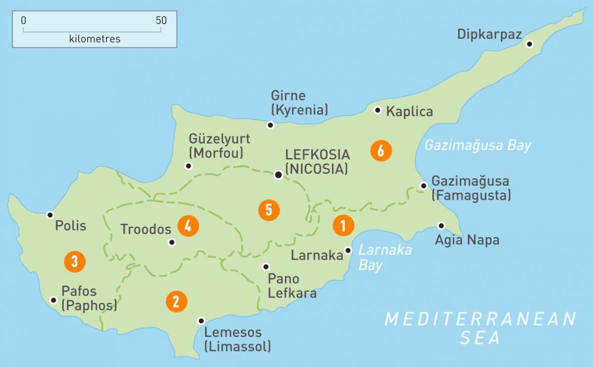 Kaart Küprose riik
