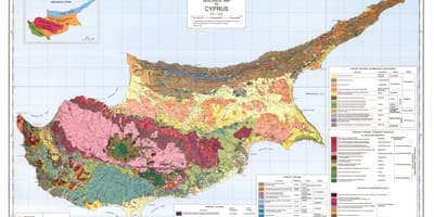 Küpros geograafiline kaart