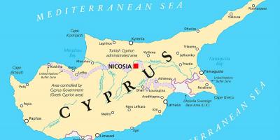 Kaart näitab Küpros