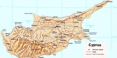 Üksikasjalik kaart Küprose saarel