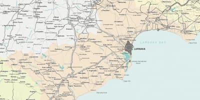 Kaart larnaca Küprose
